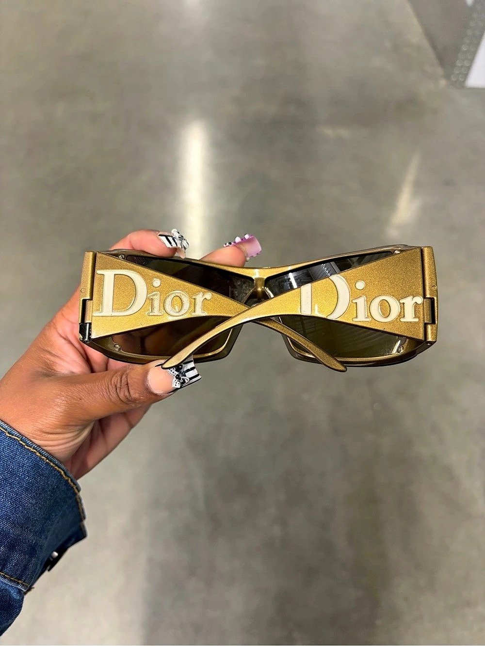 Dior Diorito 2 Shield Sunglasses Brown & Gold